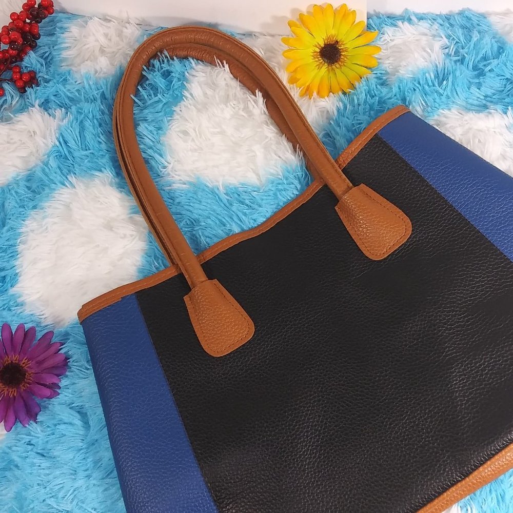 ✅ NEIMAN MARCUS Large Tote Bag Vintage Colorblock - Picture 7 of 8